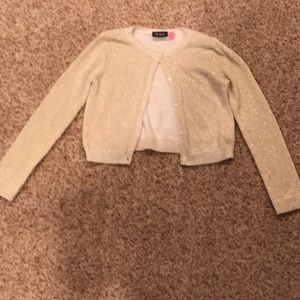Girls sparkly gold sweater